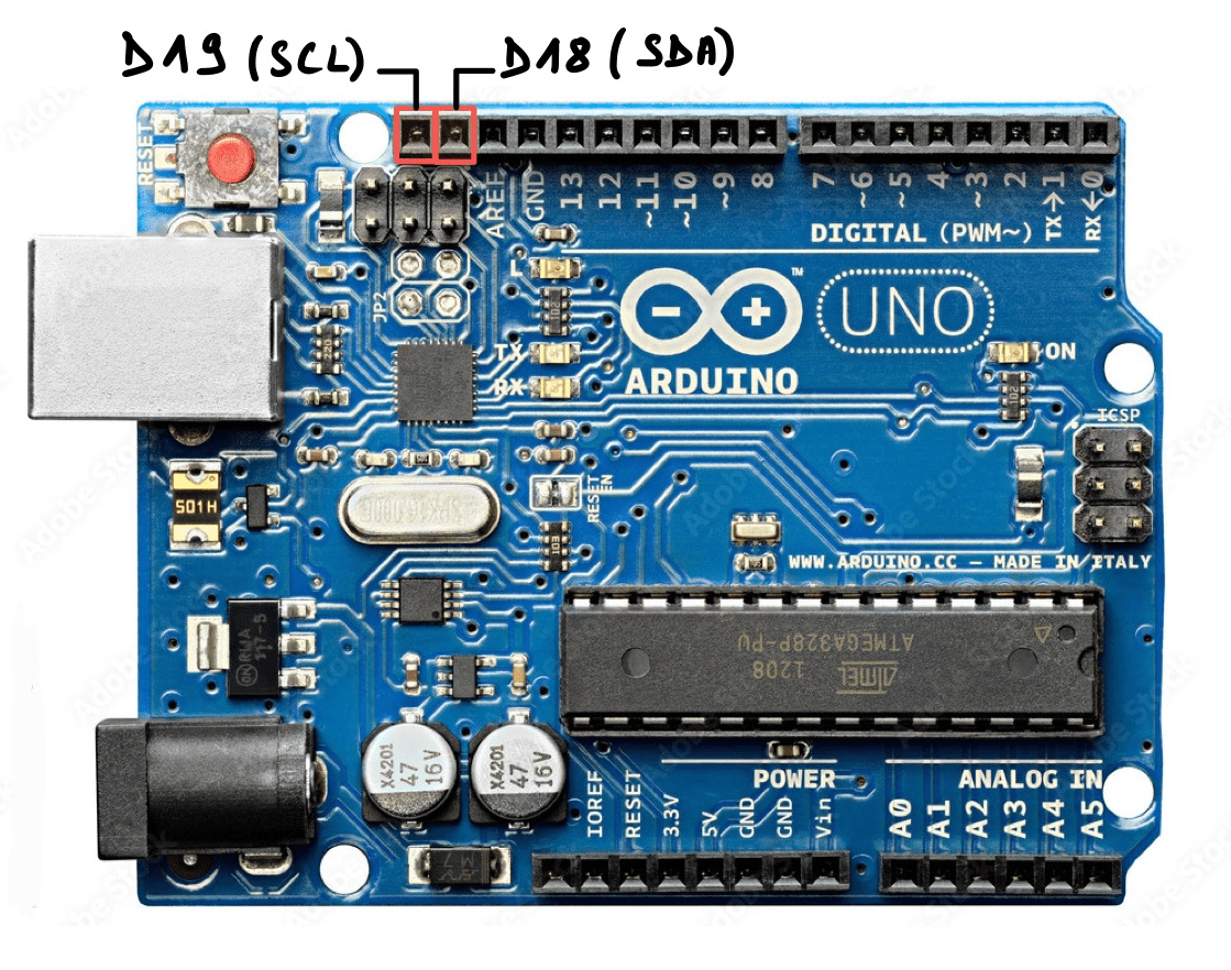 Arduino UNO I2C pins