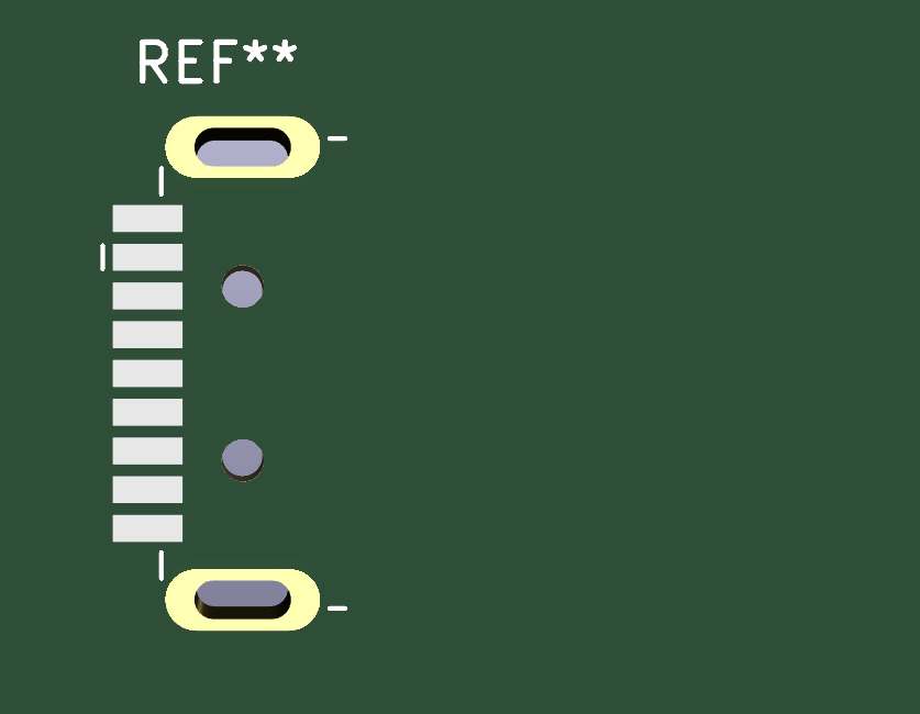 USB connector 3D view